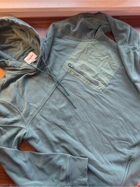 Goodfellow & Co. Men's Hooded Pullover Sweatshirt Hoodie Seafoam Green Pockets